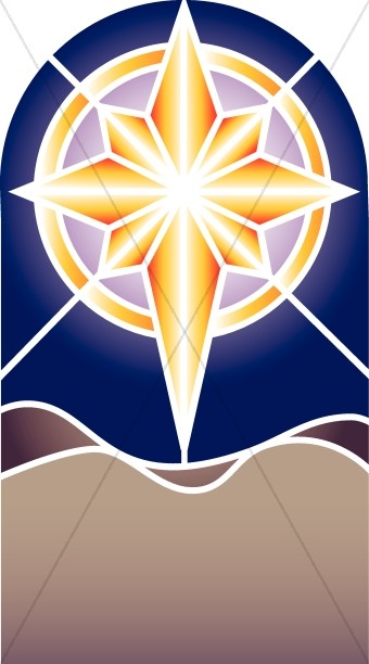 Nativity Star Stained Glass Clipart Thumbnail Showcase