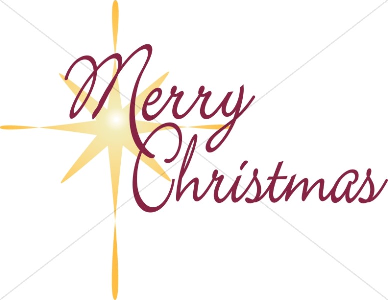 Merry Christmas Word Clip Art