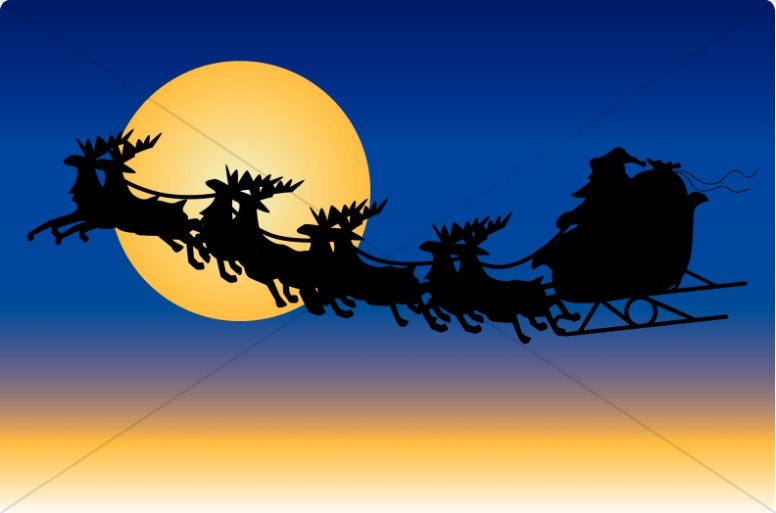 Santas Reindeer Over the Moon Thumbnail Showcase