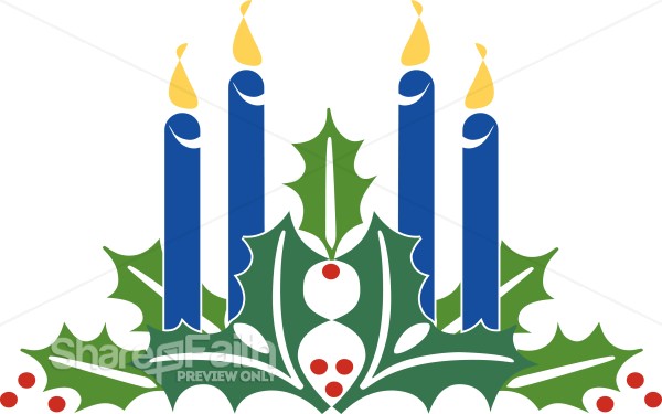 Advent Candles Clipart Christmas Advent Clipart