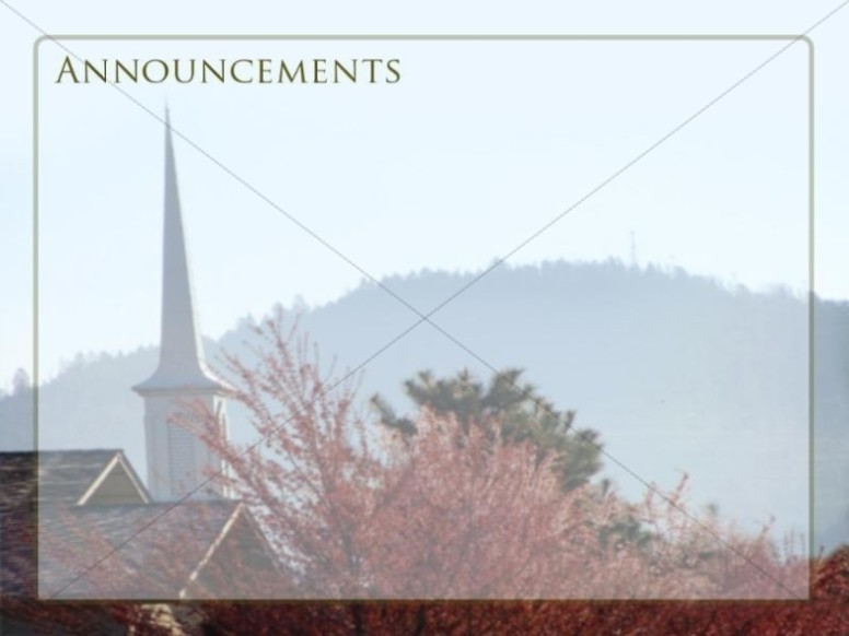 Church Steeple Announcements Background