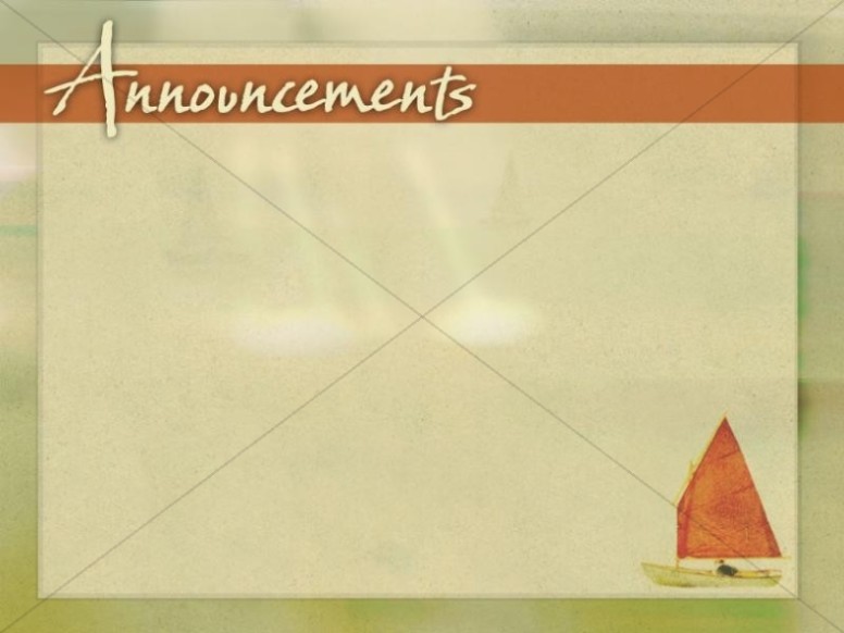 Announcements with Sailboat Background Thumbnail Showcase