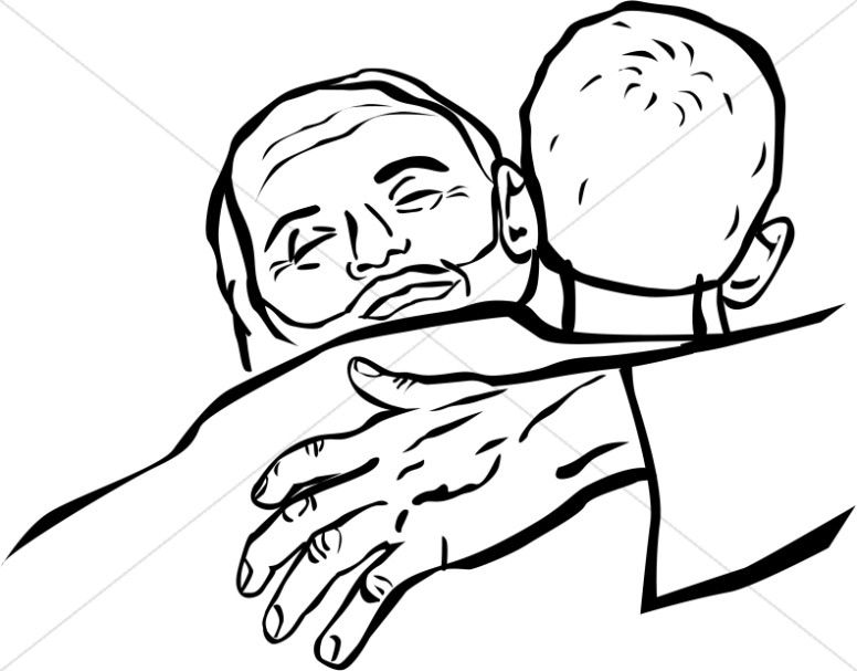 The Father Embraces the Prodigal Son Clipart Thumbnail Showcase