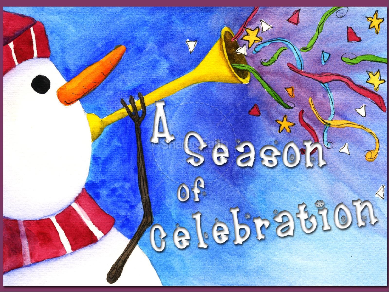 Snowman Seasons Greetings PowerPoint