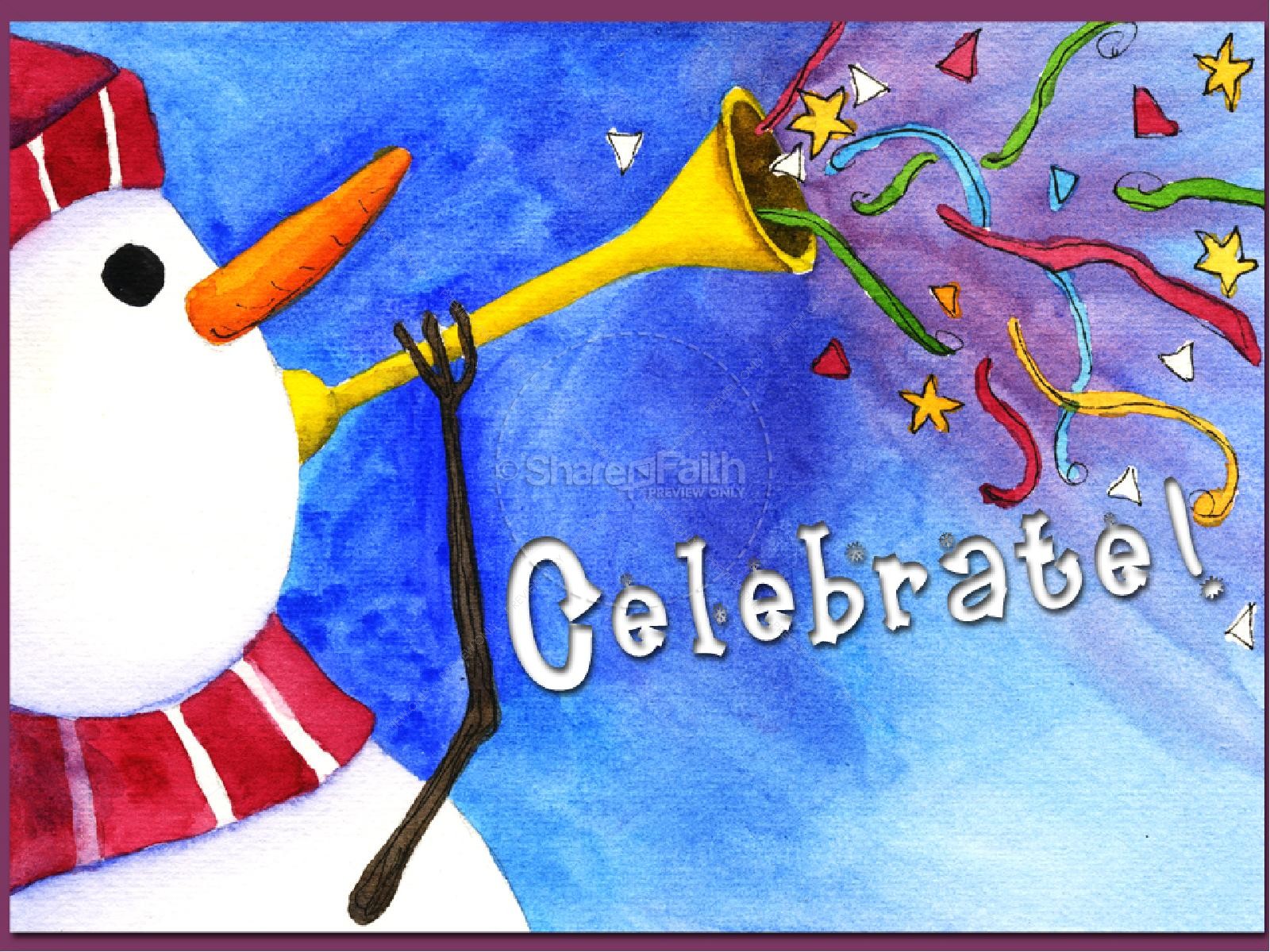 Snowman Seasons Greetings PowerPoint