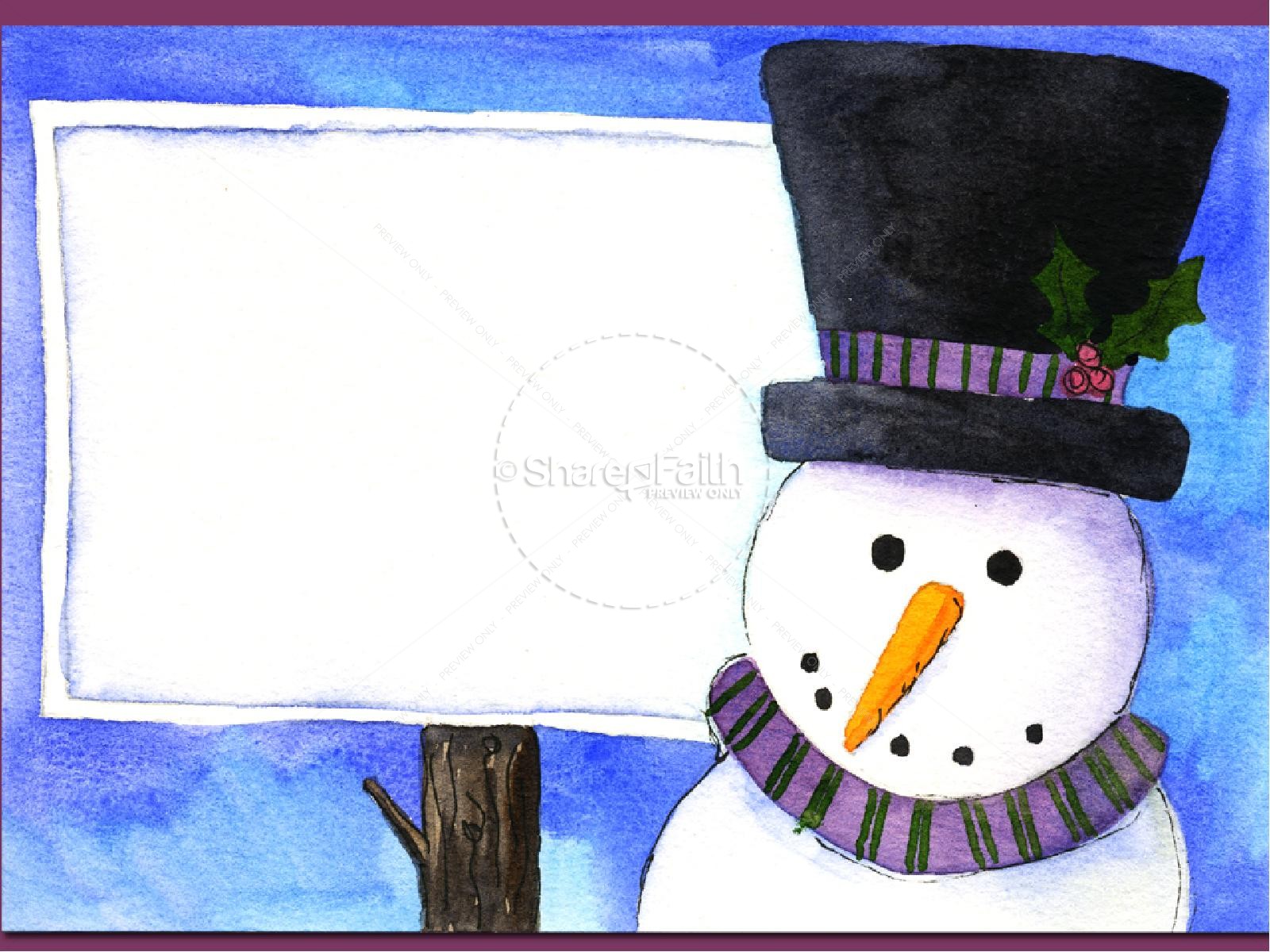 Snowman Seasons Greetings PowerPoint