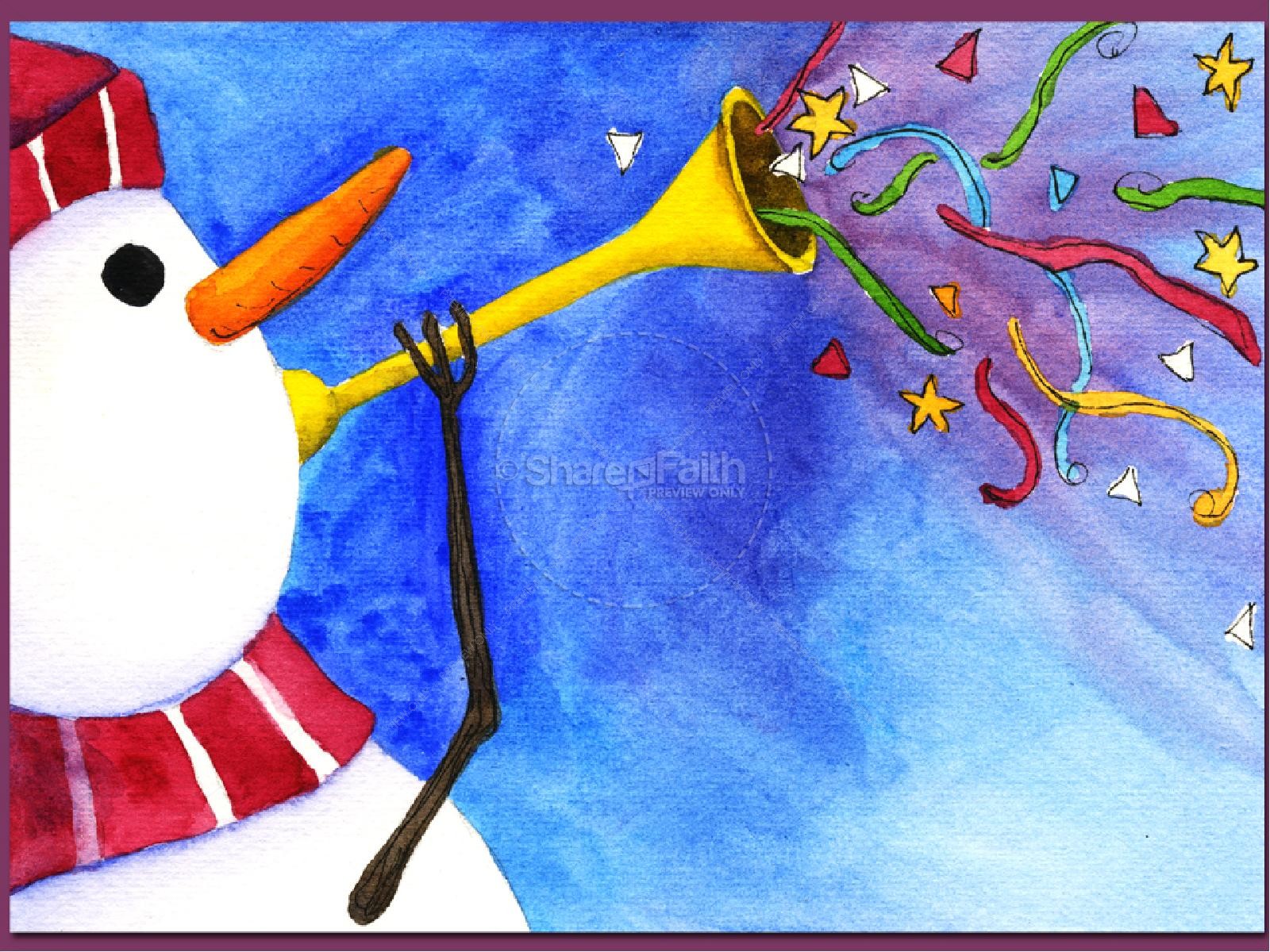 Snowman Seasons Greetings PowerPoint