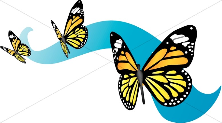 Three Monarch Butterflies Thumbnail Showcase
