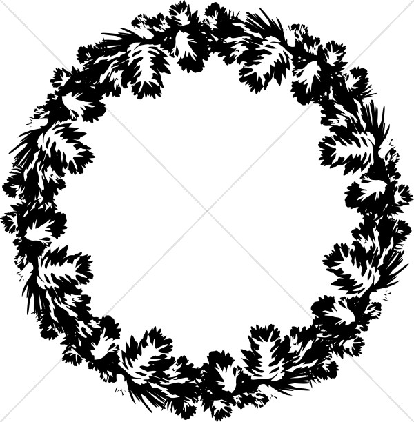 Black and White Pine Wreath Thumbnail Showcase