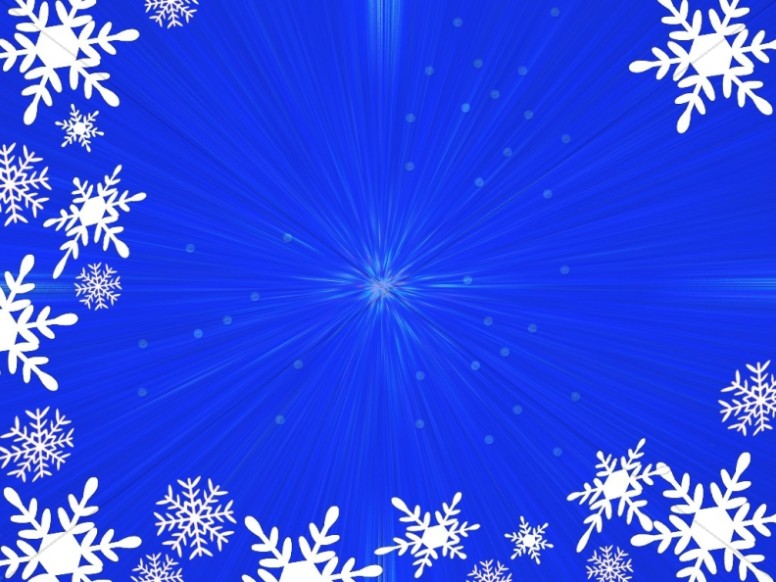 White Snowflakes on Blue Thumbnail Showcase