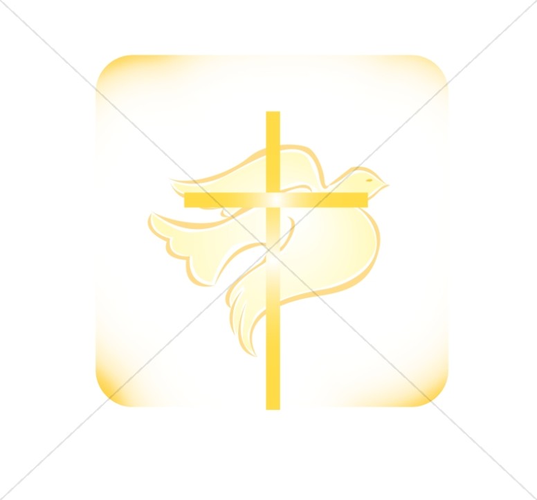 Cross and Light Yellow Dove Thumbnail Showcase
