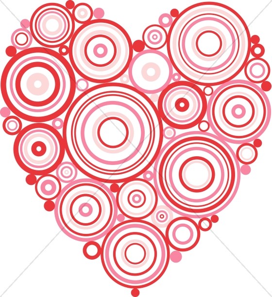 Red Circles Heart Thumbnail Showcase