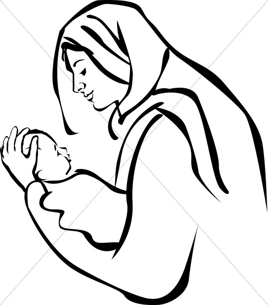 Mary holding baby Jesus Thumbnail Showcase