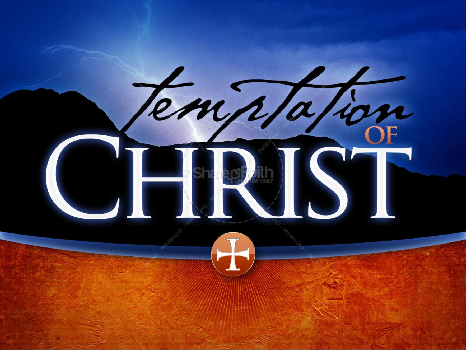 Temptation of Christ Church PowerPoint Thumbnail 2