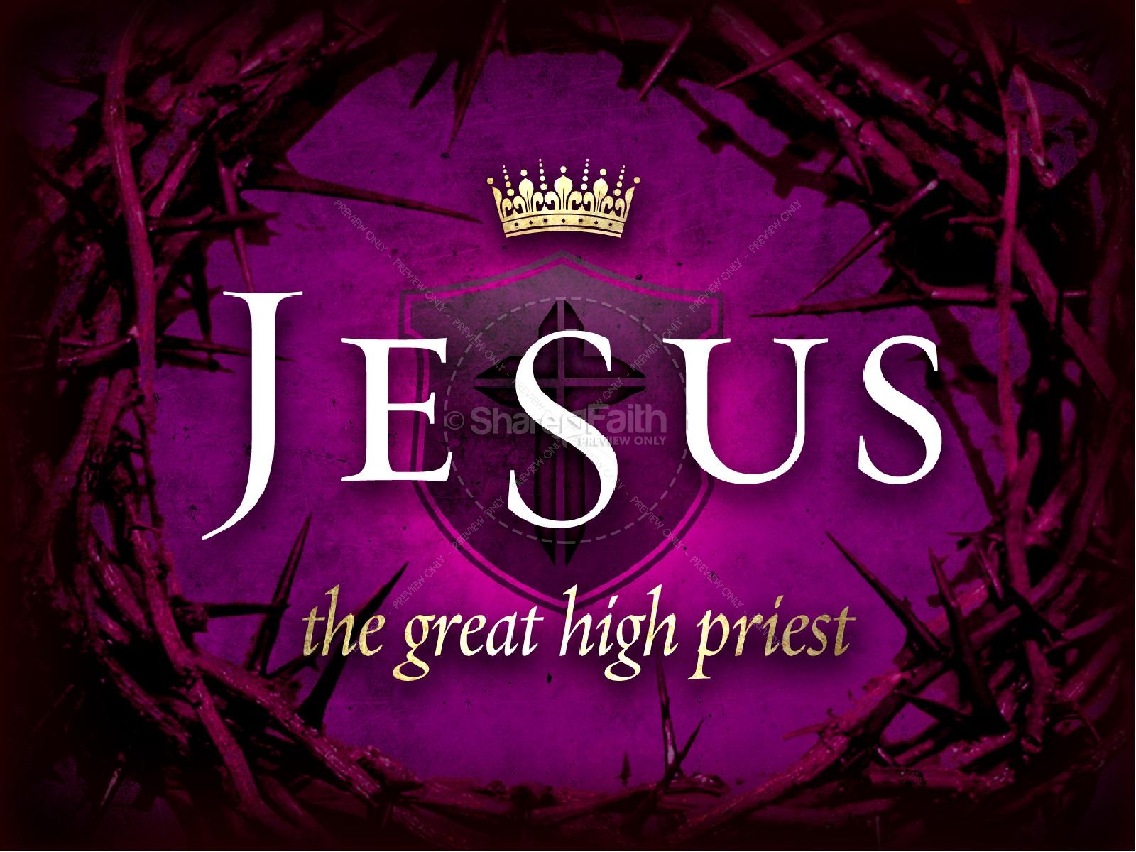 Jesus High Priest Resurrection Easter PowerPoint Template Thumbnail 2