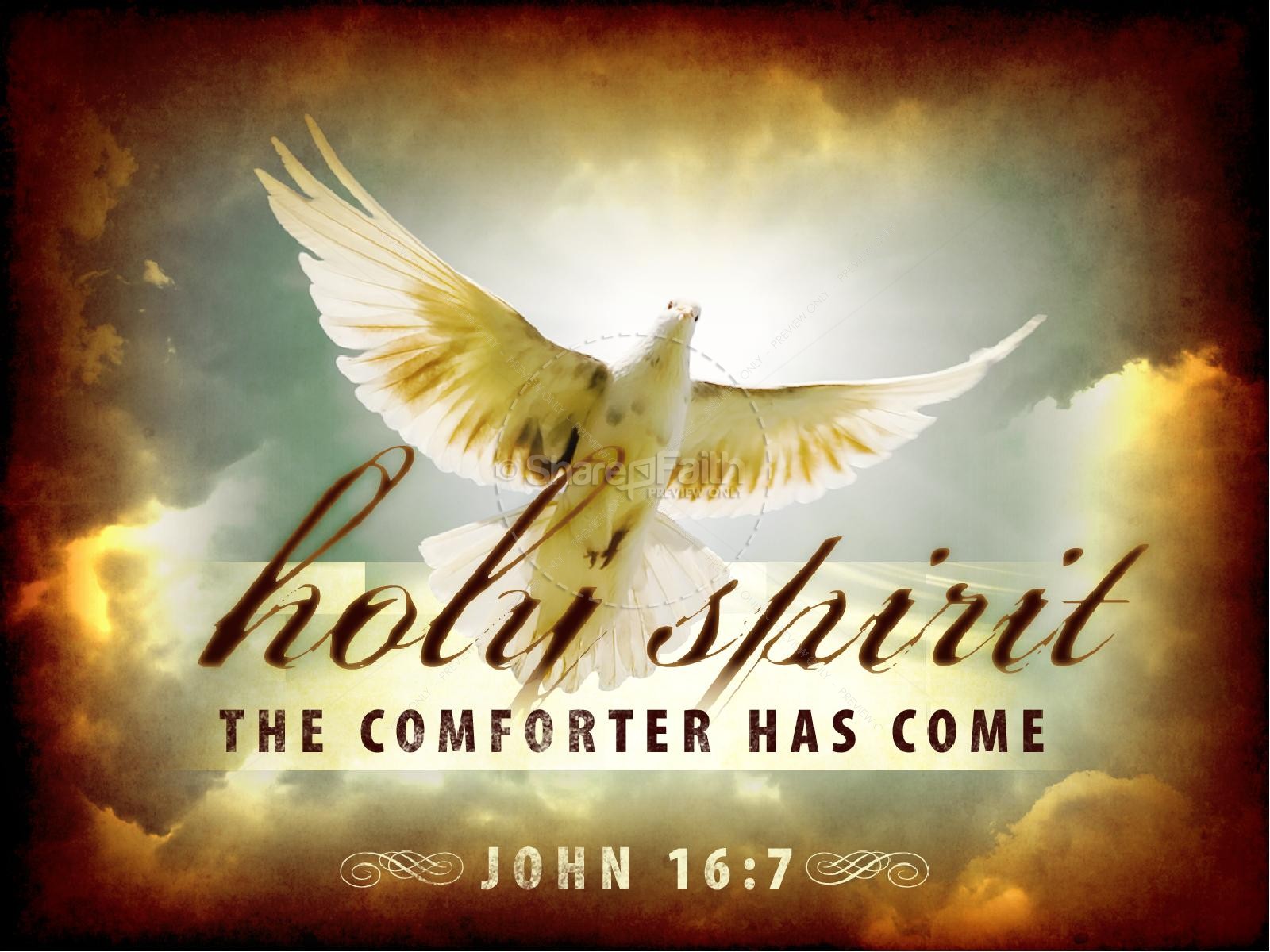 The Comforter Has Come Church PowerPoint Thumbnail 1