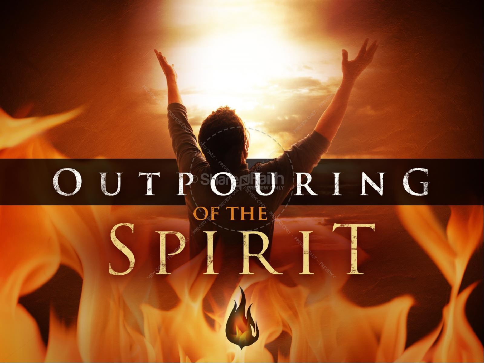 Outpouring of the Spirit Pentecost PowerPoint Template Thumbnail 2