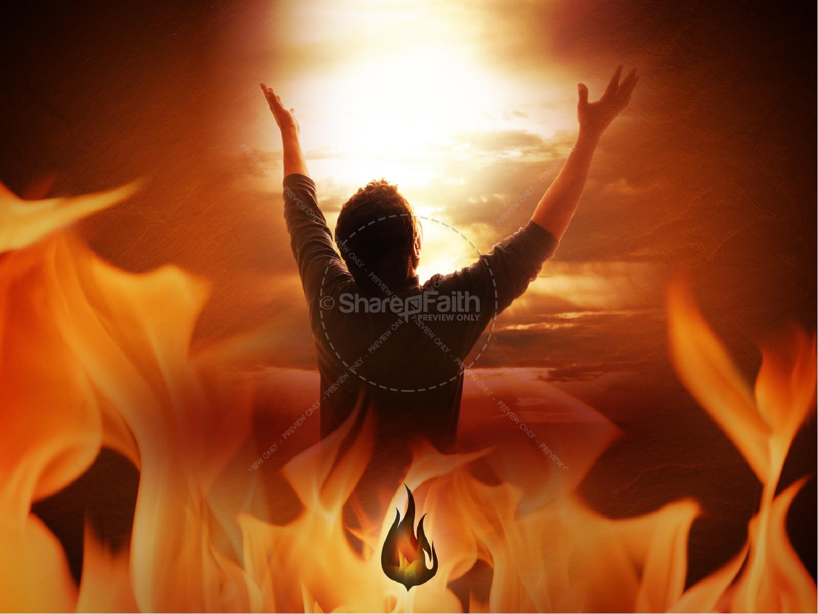Outpouring of the Spirit Pentecost PowerPoint Template Thumbnail 3