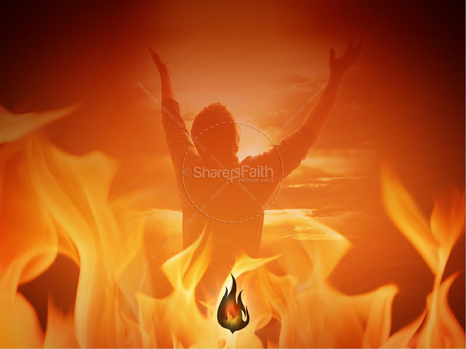 Outpouring of the Spirit Pentecost PowerPoint Template Thumbnail 5