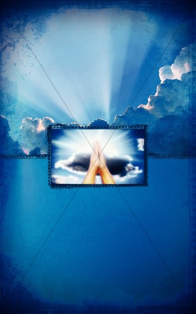 Praying Hands In The Clouds Bulletin Cover Thumbnail Showcase