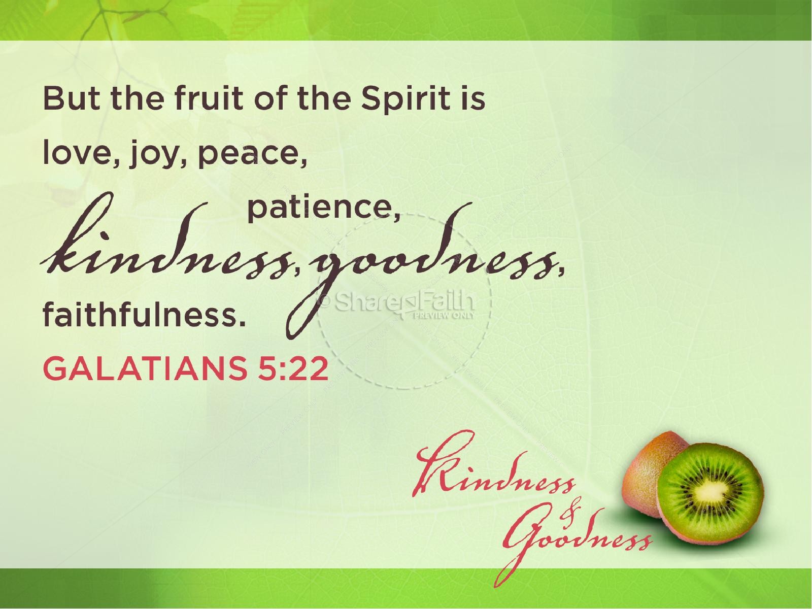 Kindness and Goodness Fruit of the Spirit PowerPoint Template Thumbnail 7