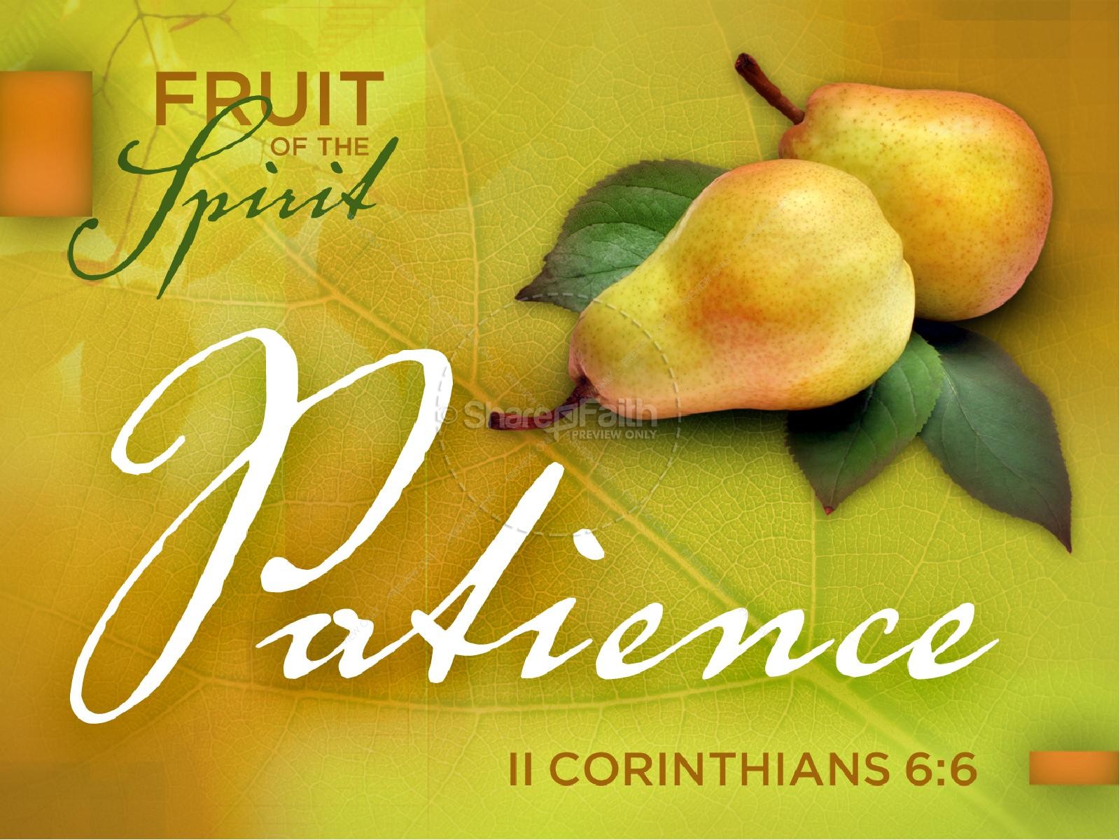 Patience Fruit of the Spirit PowerPoint Template Thumbnail 1
