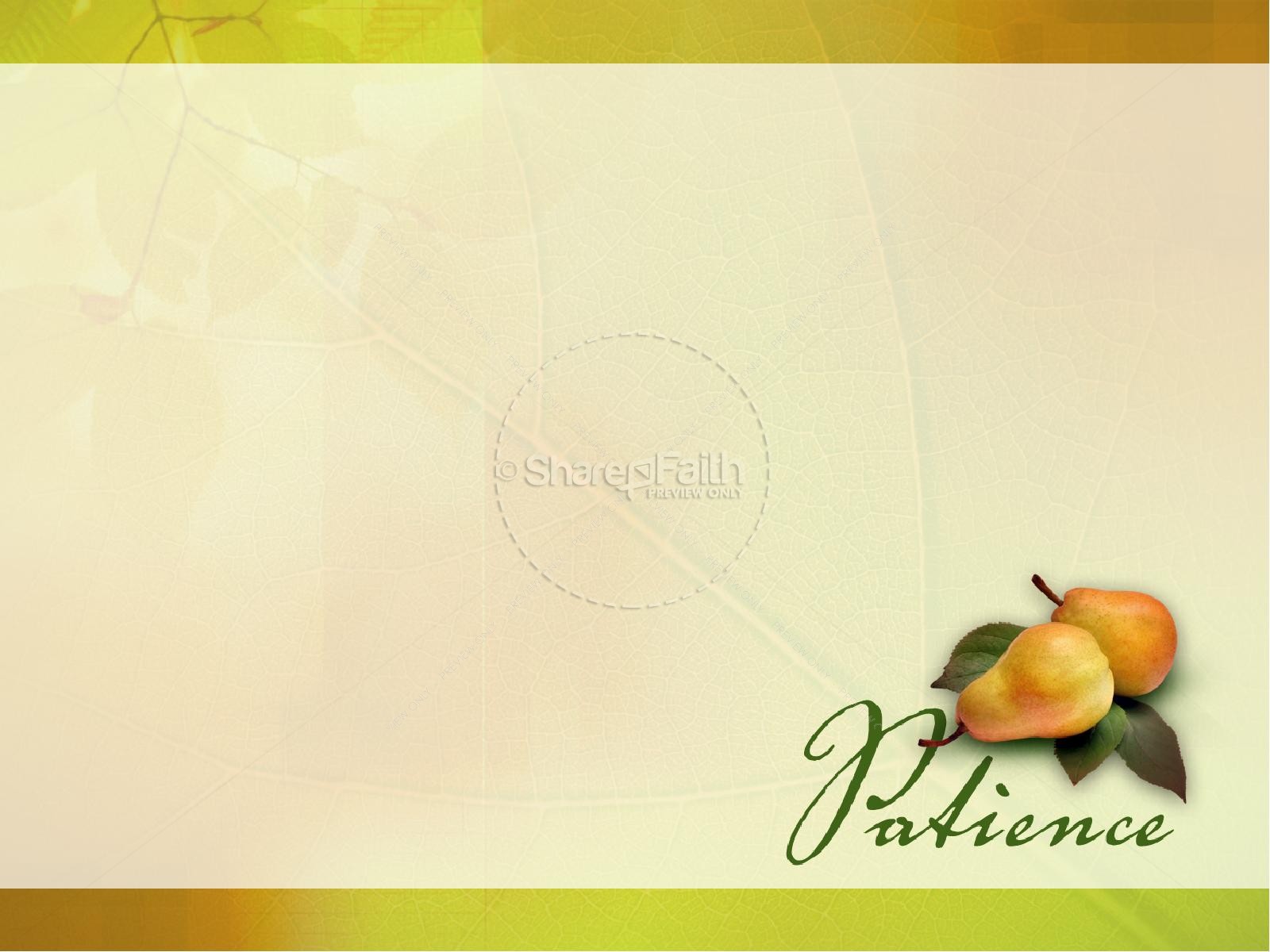 Patience Fruit of the Spirit PowerPoint Template Thumbnail 6