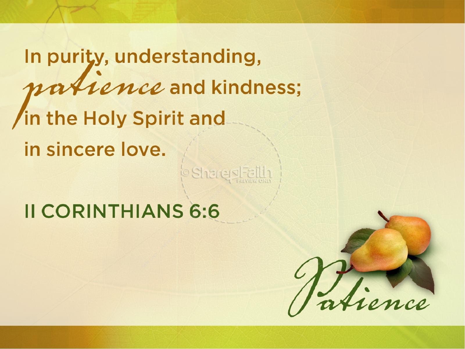 Patience Fruit of the Spirit PowerPoint Template Thumbnail 7