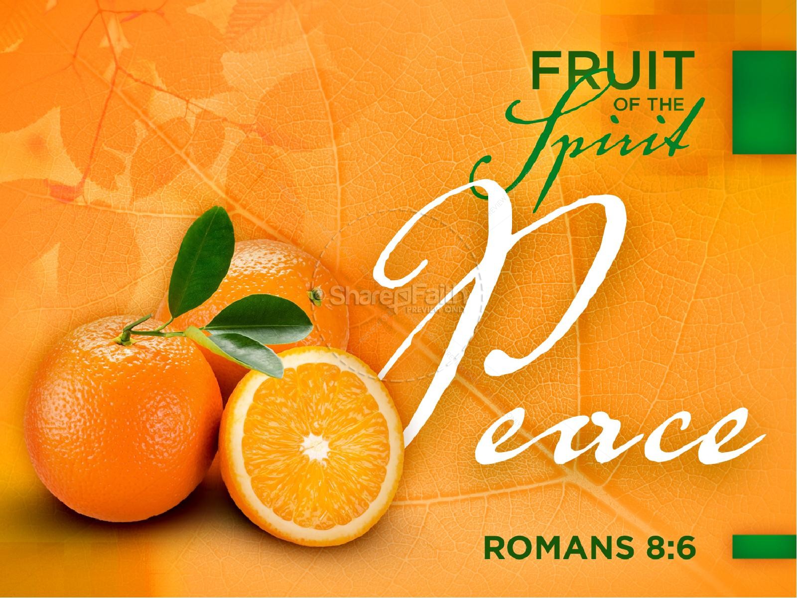 Peace Fruit of the Spirit Pentecost PowerPoint Template Thumbnail 1