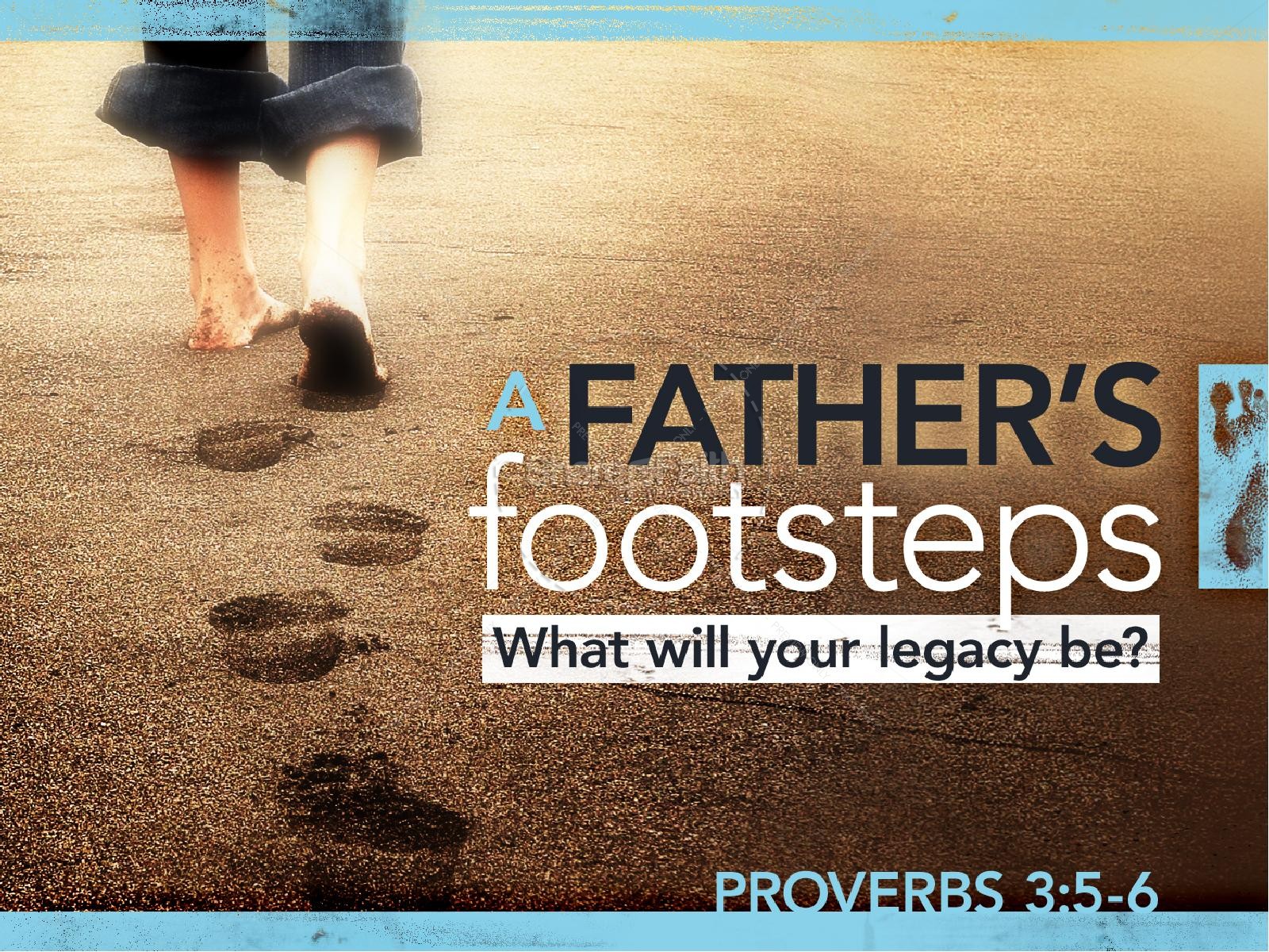 A Fathers Footsteps PowerPoint Template Thumbnail 1