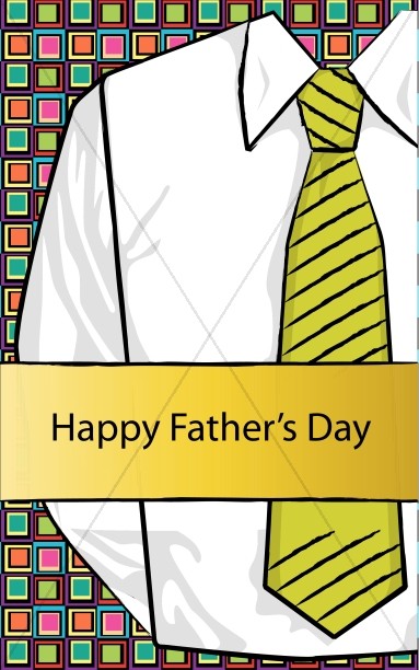 Father's Day Tie Bulletin Cover Thumbnail Showcase