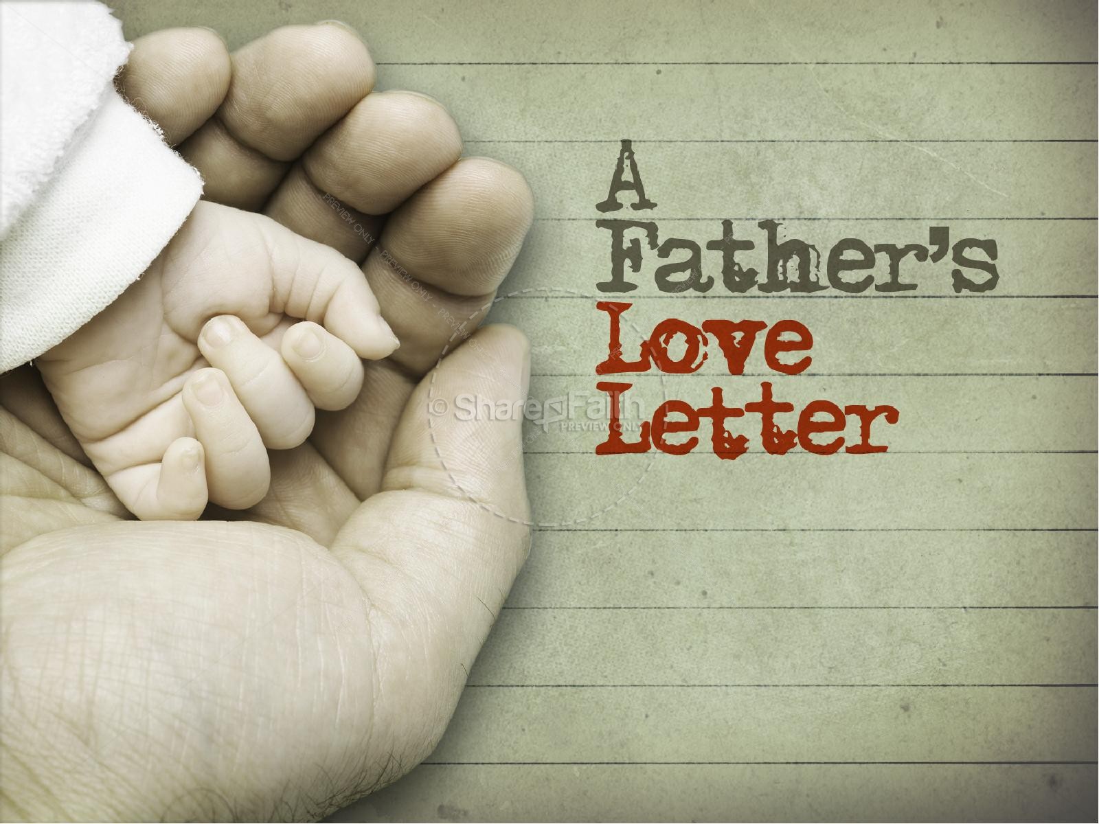 Father Love Letter PowerPoint Templates Thumbnail 2