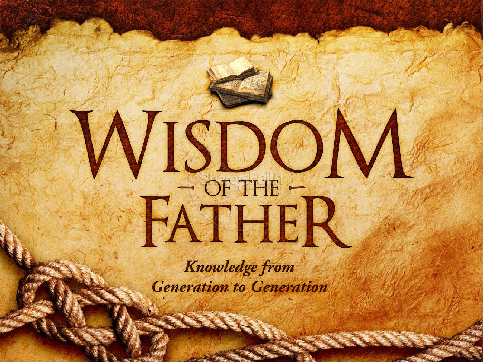 Wisdom Of The Father PowerPoint Template Thumbnail 2