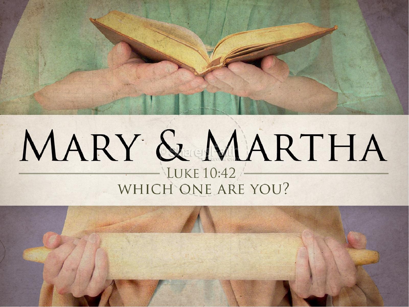 Mary And Martha PowerPoint Template Thumbnail 1
