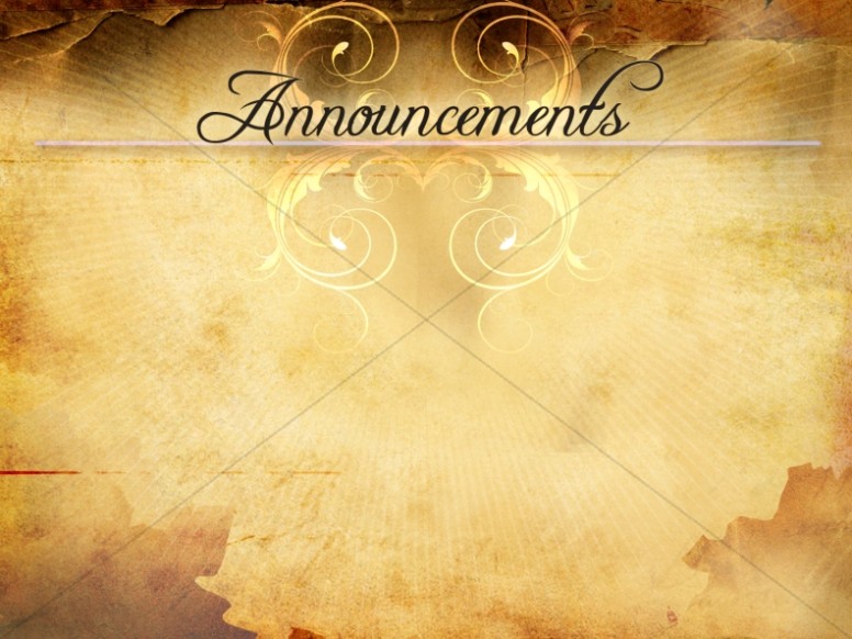 Parchment Design Church Announcement Template Thumbnail Showcase