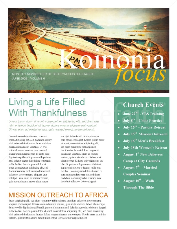 Fishers Of Men Church Newsletter Thumbnail Showcase