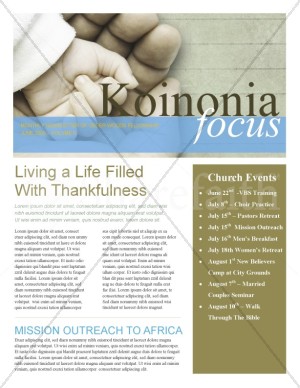 Hand In Hand Church Church Newsletter