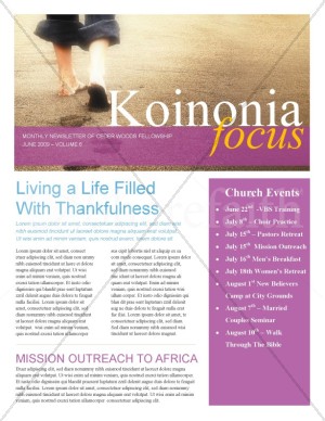 Footsteps On The Beach Church Newsletter