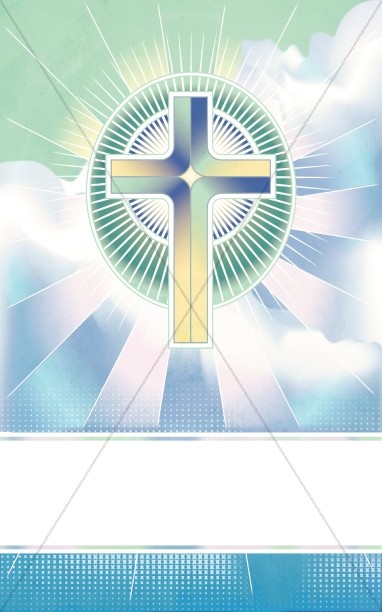Glowing Cross Bulletin Cover Template