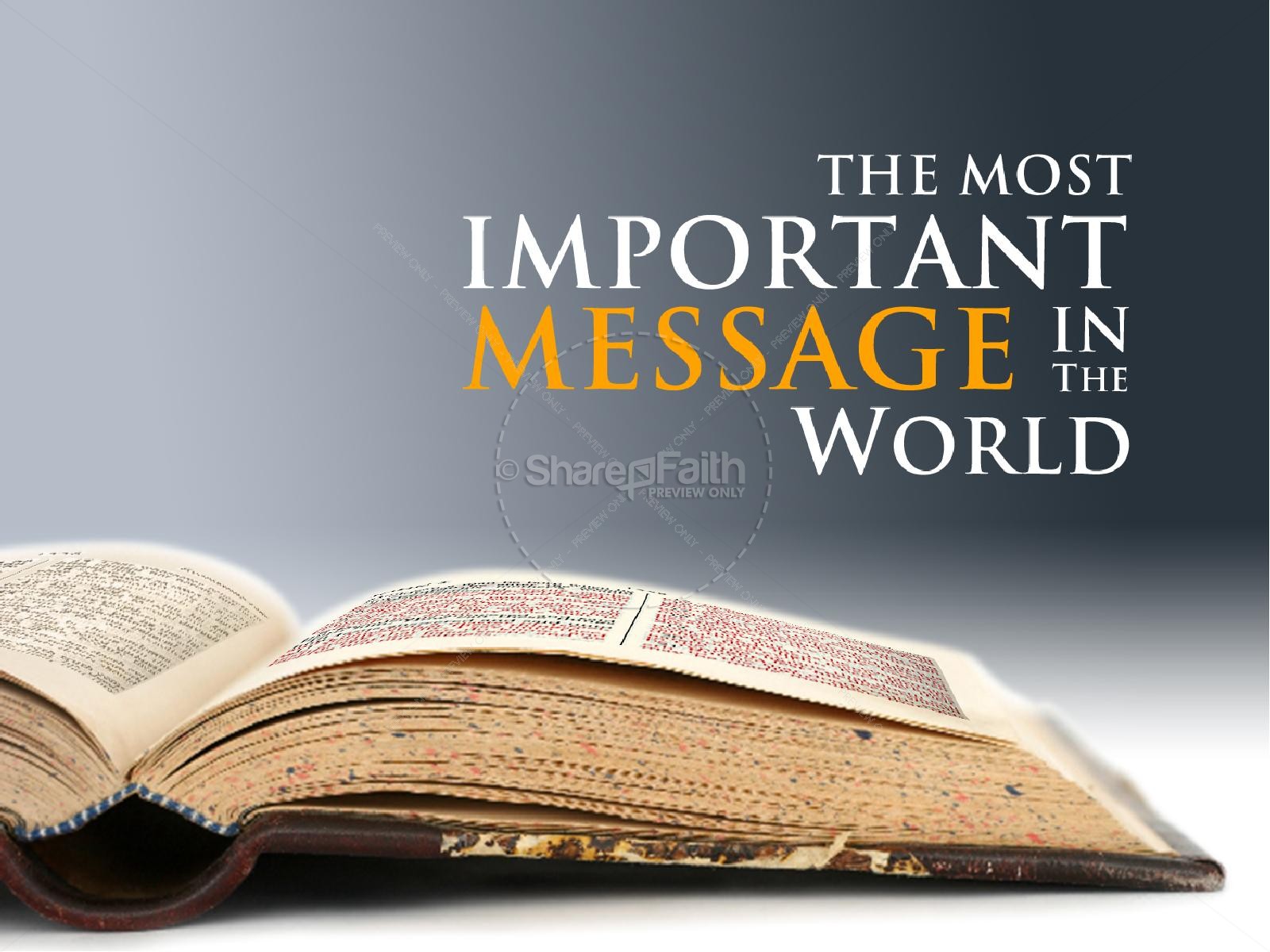 The Message Of The Gospel Church PowerPoint Thumbnail 2