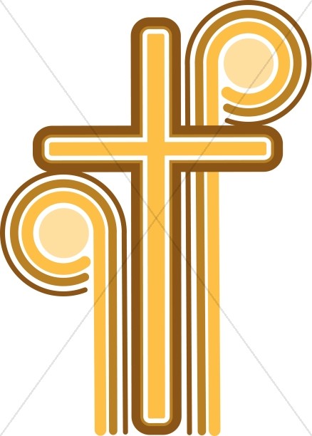 70's Cross Christian Cipart