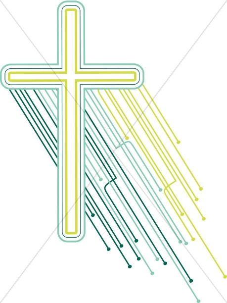 Techno Cross Christian Clipart