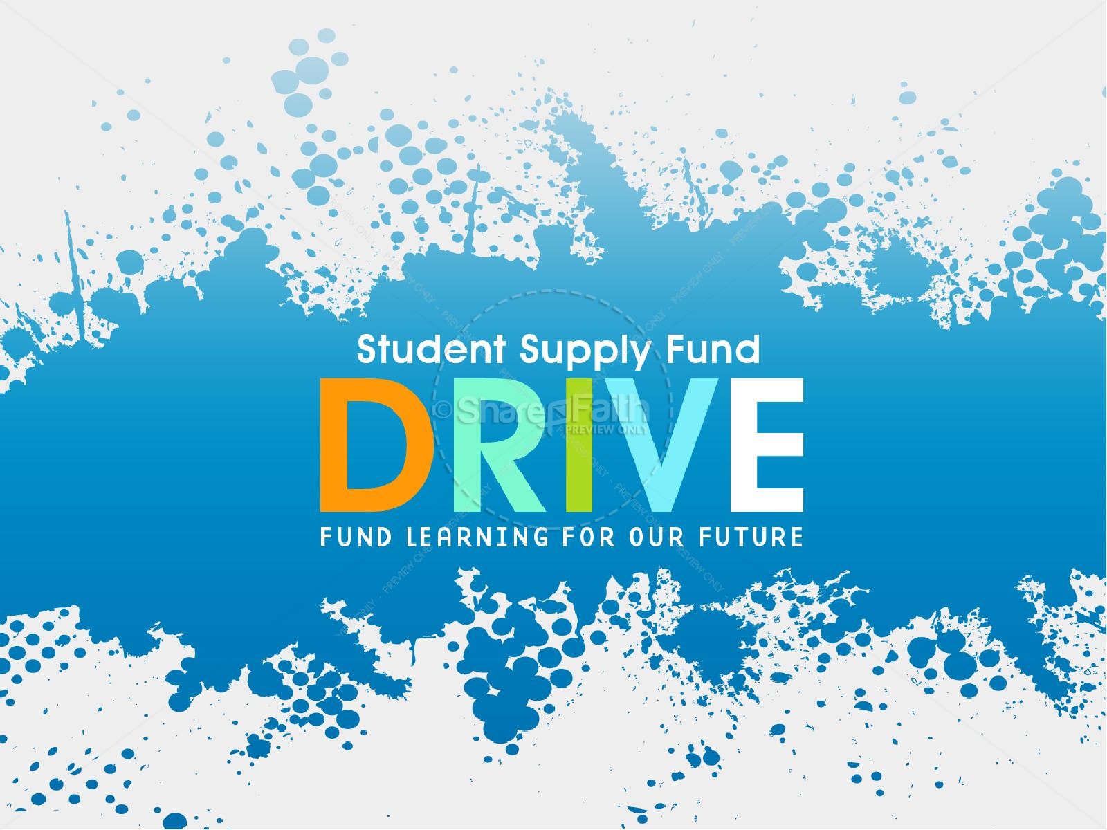 School Supply Fund Drive Church PowerPoint Thumbnail 4