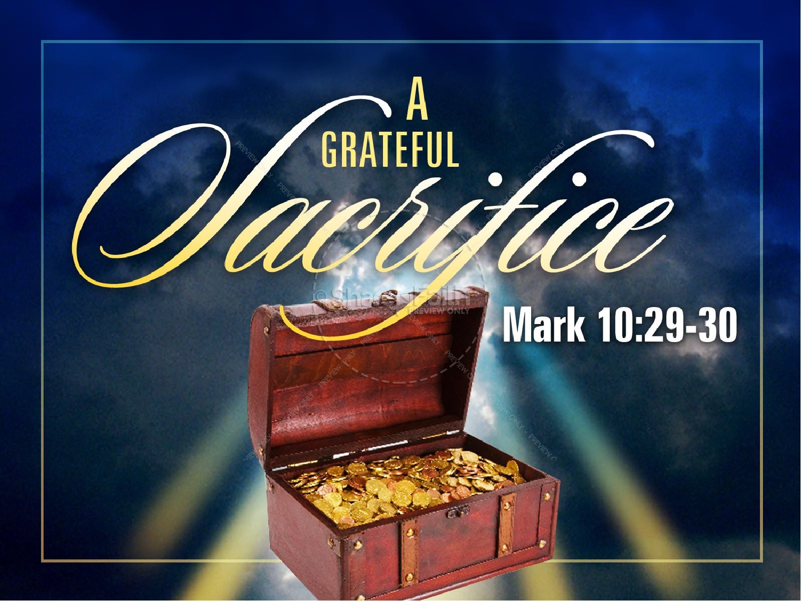 A Grateful Sacrifice Christian PowerPoint Thumbnail 1