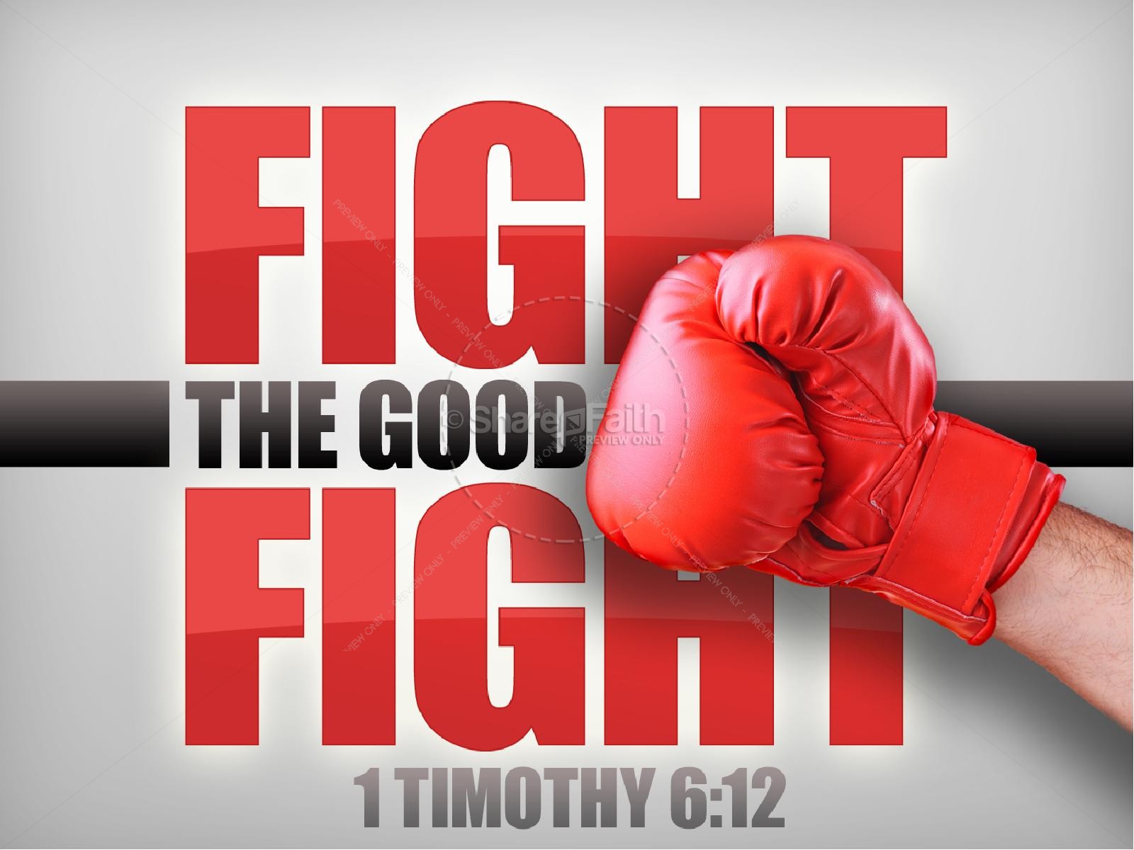 Fight The Good Fight Christian PowerPoint | slide 1