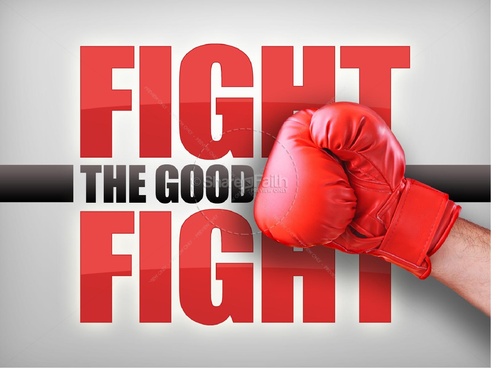 Fight The Good Fight Christian PowerPoint Thumbnail 2