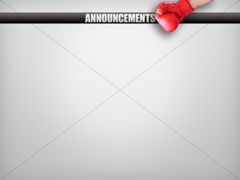 Boxing Glove Church Announcement Screen Thumbnail Showcase