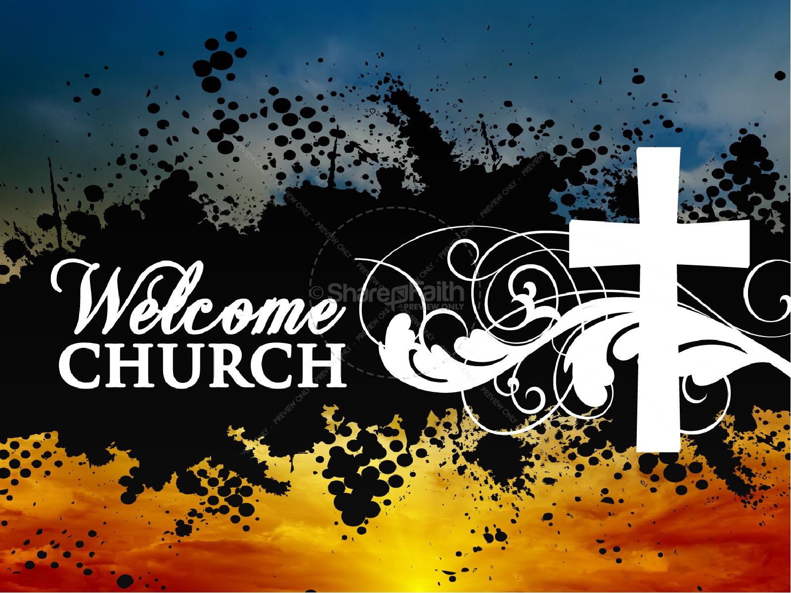 Welcome Church PowerPoint Slides Thumbnail 1