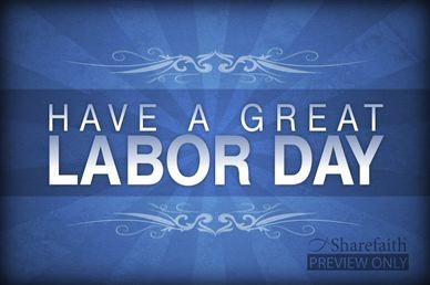 Great Labor Day Church Motion Video Screen