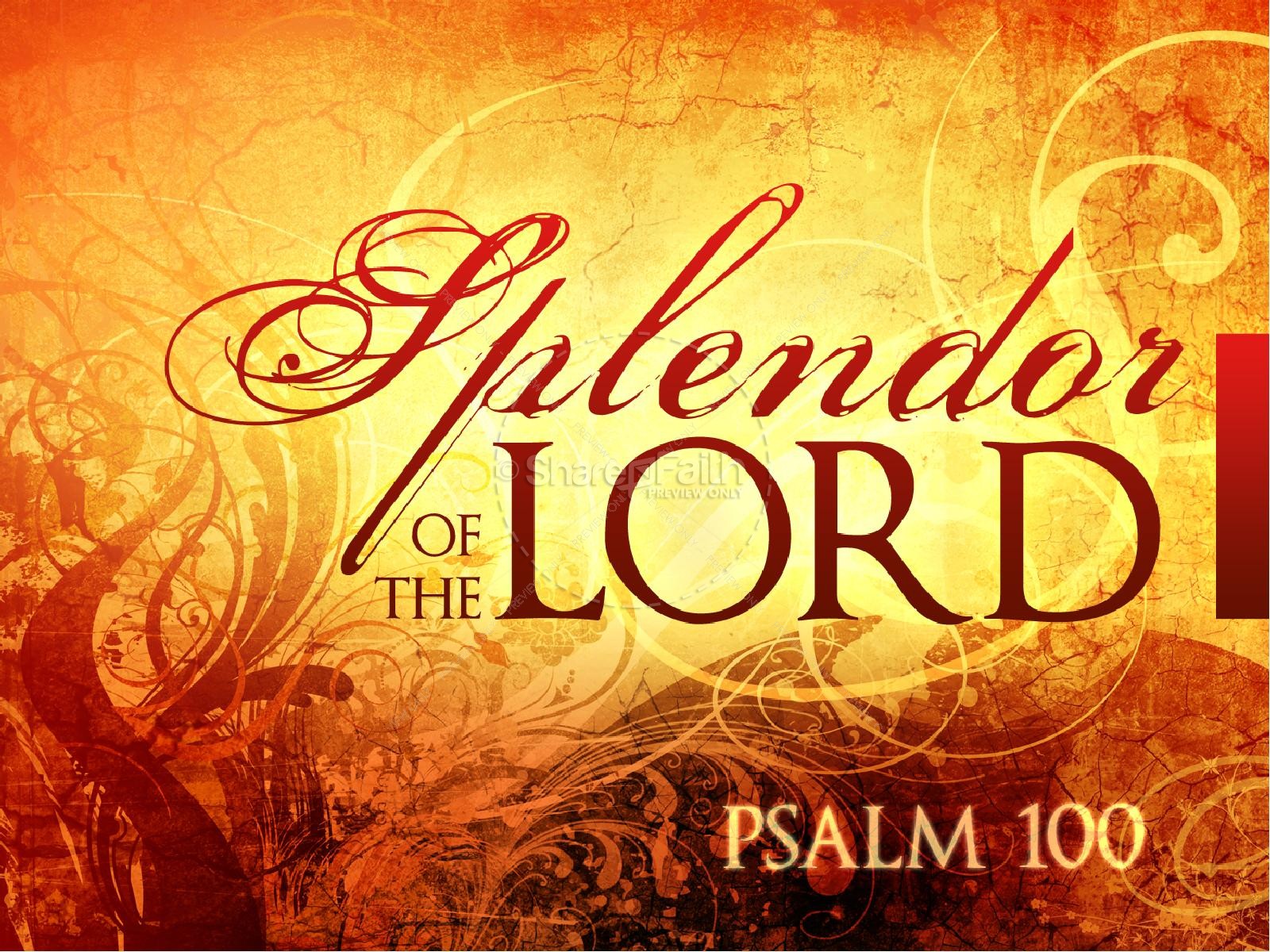 Splendor Of The Lord Sermon PowerPoint Thumbnail 1